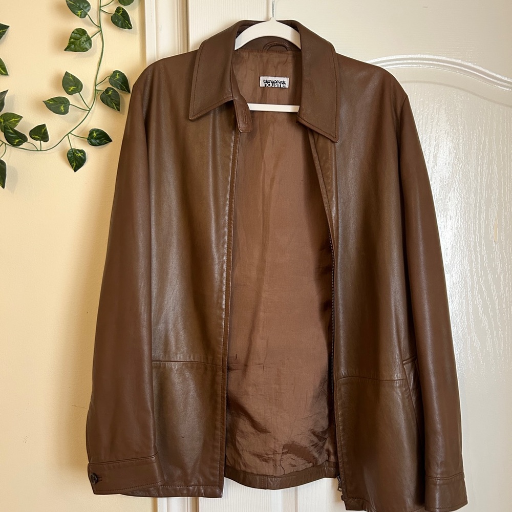 Classic Vintage Brown Leather Jacket